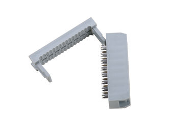 2.54 Mm Pitch IDC Cable Connector PBT Material 500V Insulation Resistance