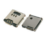 Metal le connecteur de carte micro de Sim de secousse, milliseconde/courant évalué par prise 0,5 A carte de mémoire