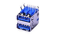 Type à grande vitesse plastique d'IMMERSION de double couche de connecteurs d'entrée-sortie de fil de date de bleu