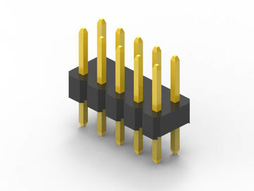 Connecteur de tête d'épingle mâle DIP 2 mm de hauteur du matériau de contact en laiton à double rangée