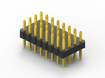 Trois rangées 5U connecteur d'en-tête de PCB type DIP Gold Flash Isolation noire
