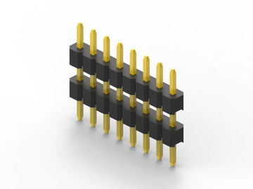 Connecteur de tête de broche mâle à rangée unique 2.0 mm PitchBlack PA6T Isolation Double plastique