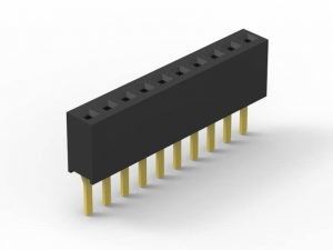 Connecteur de tête de PCB féminin noir 1,27 mm Tone LCP Matériau H = 2,1 mm