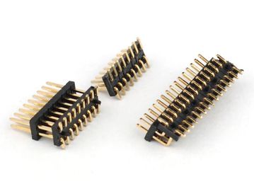1.27 mm Pitch Connecteur de tête de broche mâle Deux rangées Noir PA9T plastique