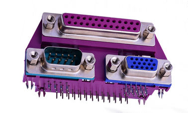 Angle droit 25 broches connecteur de type D, prise 90 degrés en 9 broches connecteur de type D femme