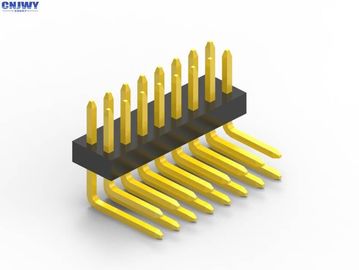 Connecteur d'en-tête de PCB à broche mâle de 1,0 mm de hauteur PA6T noir en plastique à angle droit