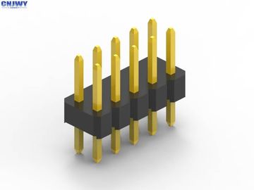 Connecteur de tête d'épingle mâle DIP 2 mm de hauteur du matériau de contact en laiton à double rangée