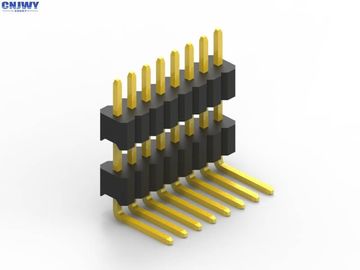 1.27 mm Pitch PCB Header Connector Concave Bending Single Row Double en plastique