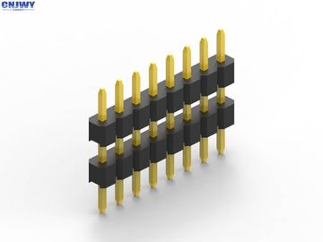 Connecteur de tête de broche mâle à rangée unique 2.0 mm PitchBlack PA6T Isolation Double plastique