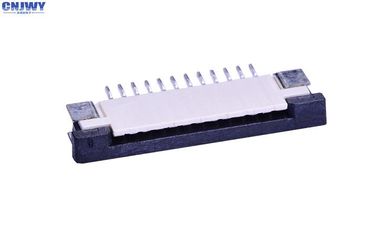 Connecteur de câble FPC horizontal 1 mm hauteur d'enfoncement 2,46 mm plaquette en étain beige