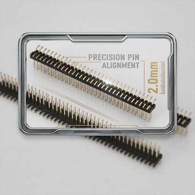 Connecteur mâle à embase à double rangée empilable surélevée, pas de 2,54 mm, hauteur étendue, entretoise de carte PCB