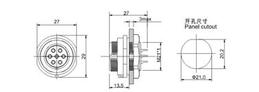 Connecteur de bloc de borne en nylon électrique, connecteur de connecteur de câble circulaire à 2 broches de 15 ampères