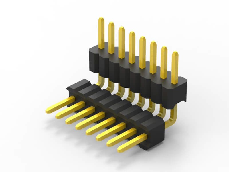 1.27mm tête d'épingle double rangée double R/A PA9T plastique appliqué dans les produits de gros de la maison intelligente