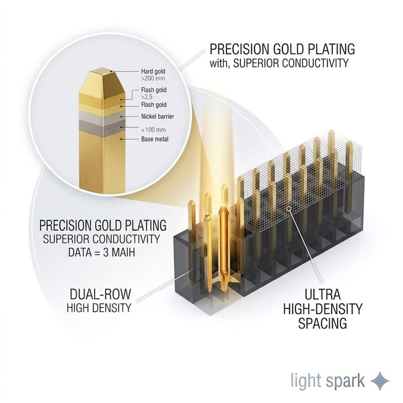 Connecteur femelle à double Contact, courant élevé, pas de 2.54mm, 5A, prise de puissance PCB