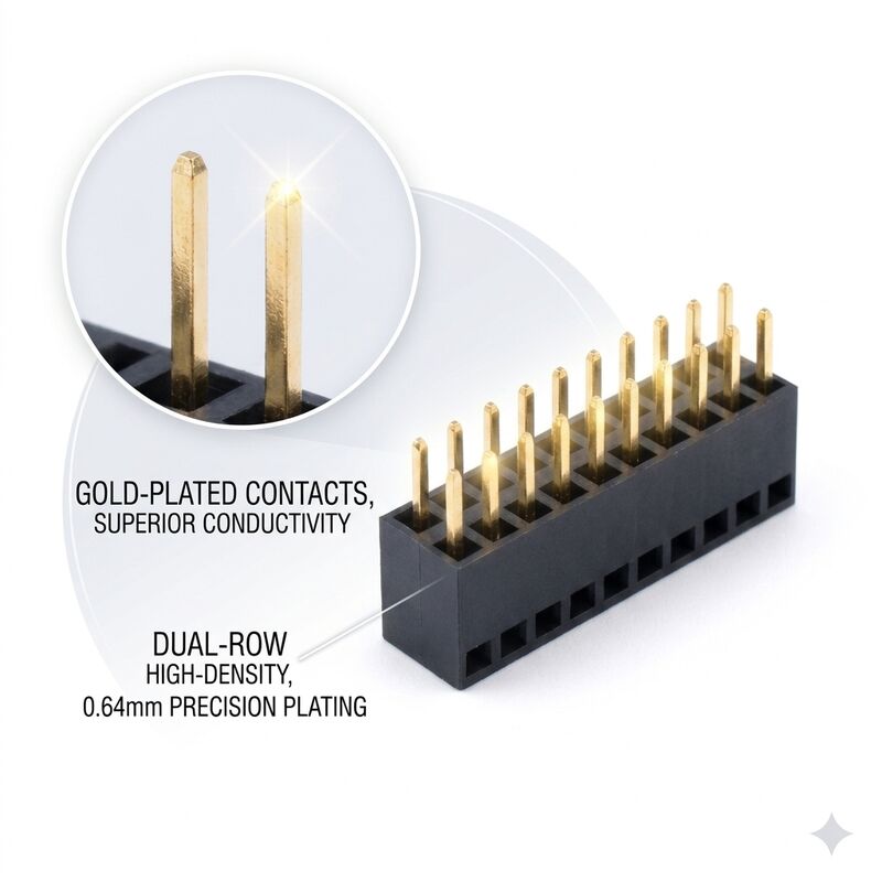 Connecteur d'en-tête femelle Mezzanine à pas fin de 0.8mm, double rangée 2x30P, prise PCB empilable