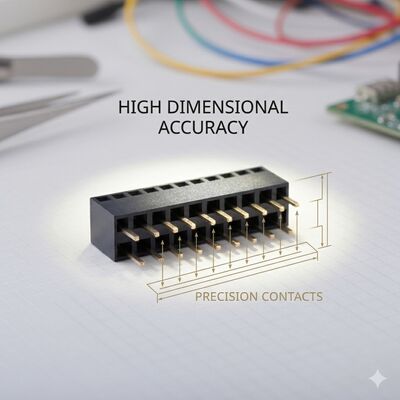 Connecteur femelle à angle droit SMD à profil bas, pas de 1,27 mm, double rangée, flash or, conception ultra-mince pour PCB