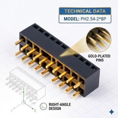 Connecteur femelle à embase SMT à rangée unique, pas de 1,27 mm, profil bas, bande et bobine, embase PCB